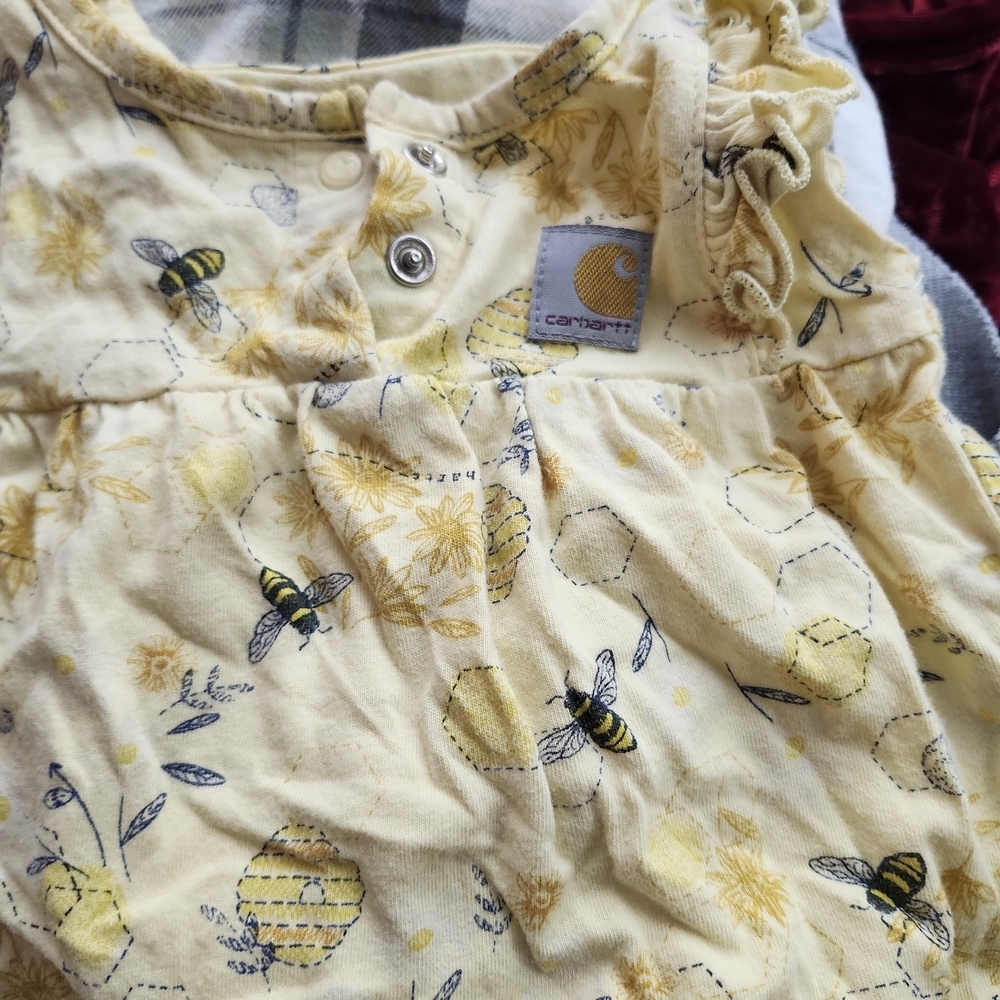 Carhartt Yellow Bee Print Kids One Piece